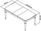 Grey Oak Dining Table Set with 4 Grey Leather Chairs - Home Furniture Interiors