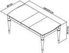 Grey Oak Top Dining Table Set with 6 Grey Leather Chairs - Home Furniture Interiors