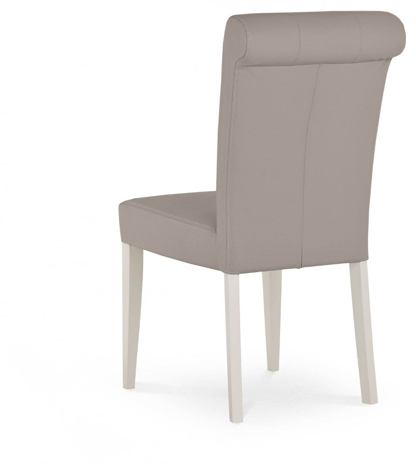 Grey Oak Top Dining Table Set with 6 Grey Leather Chairs - Home Furniture Interiors