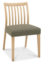Oak Dining Table Set 2 Slat Back Chairs Black Gold Fabric - Home Furniture Interiors