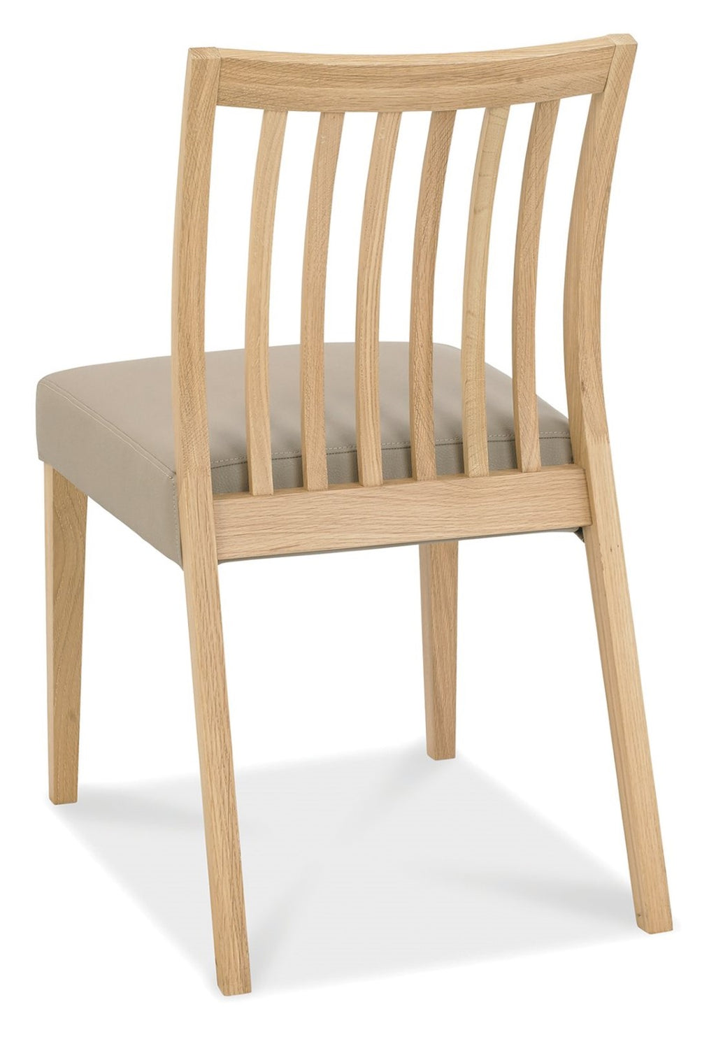 Oak Dining Table Set 4 Grey Leather Oak Slat Back Chairs - Home Furniture Interiors