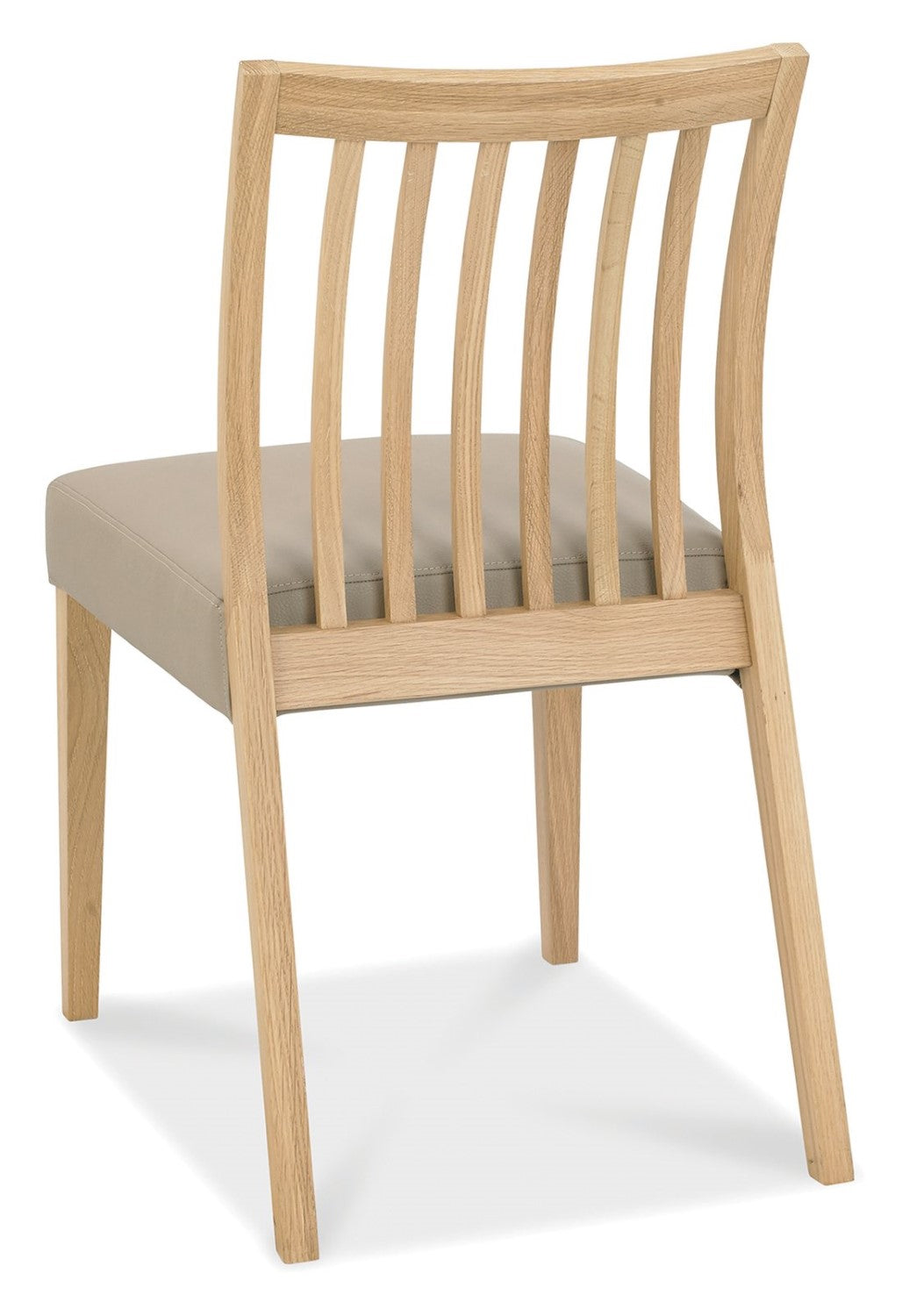 Oak Dining Table Set 4 Grey Leather Oak Slat Back Chairs - Home Furniture Interiors