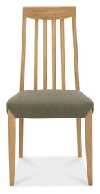 Oak 4 Dining Table Set 4 Oak Slat Back Chairs Gold Fabric - Home Furniture Interiors