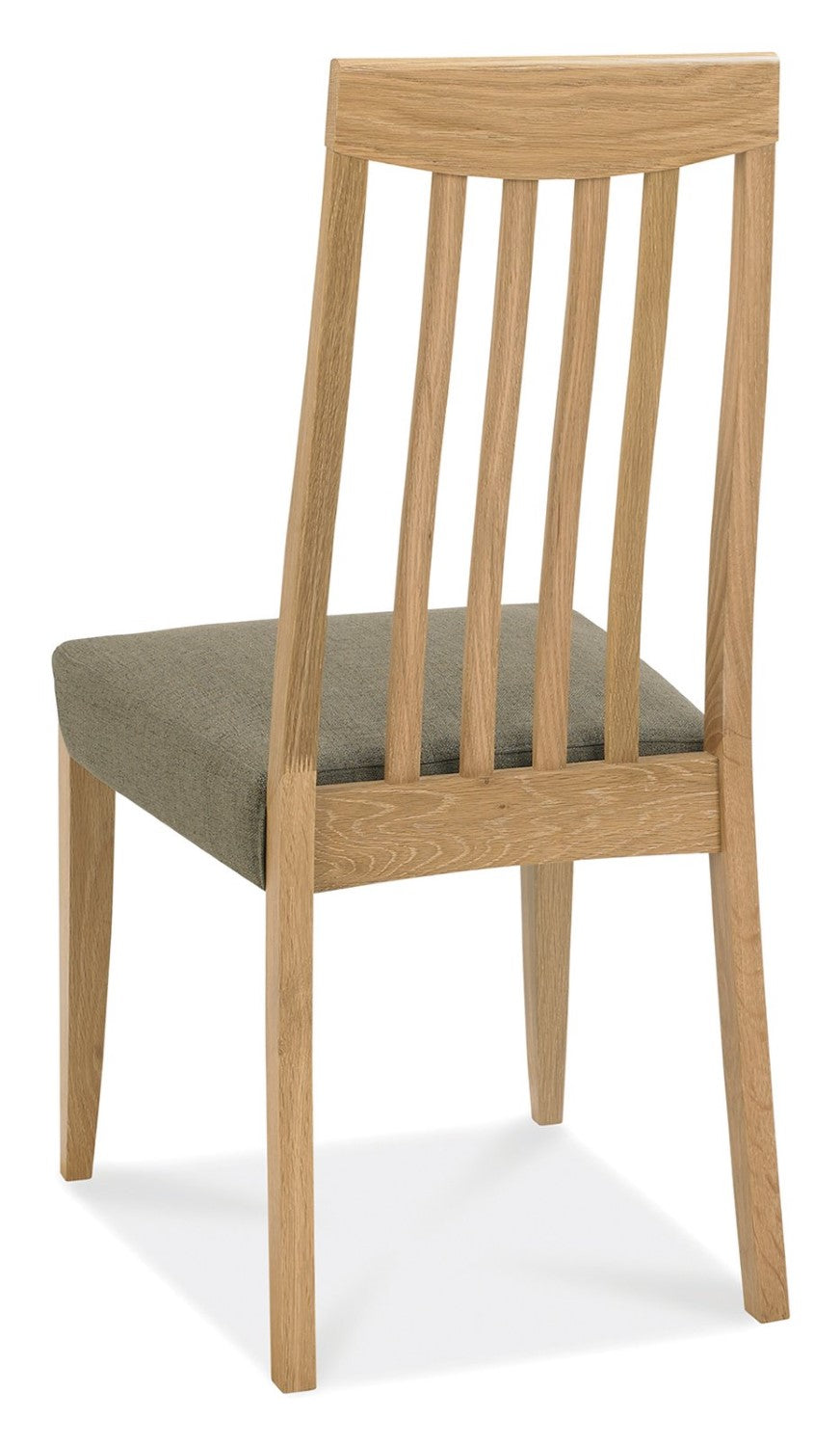 Oak 4 Dining Table Set 4 Oak Slat Back Chairs Gold Fabric - Home Furniture Interiors