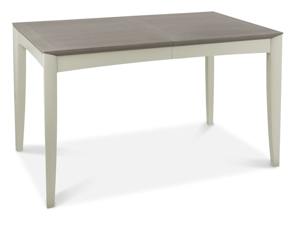Grey Washed Oak Dining Set 4 Grey Fabric Slat Back Chairs - Home Furniture Interiors