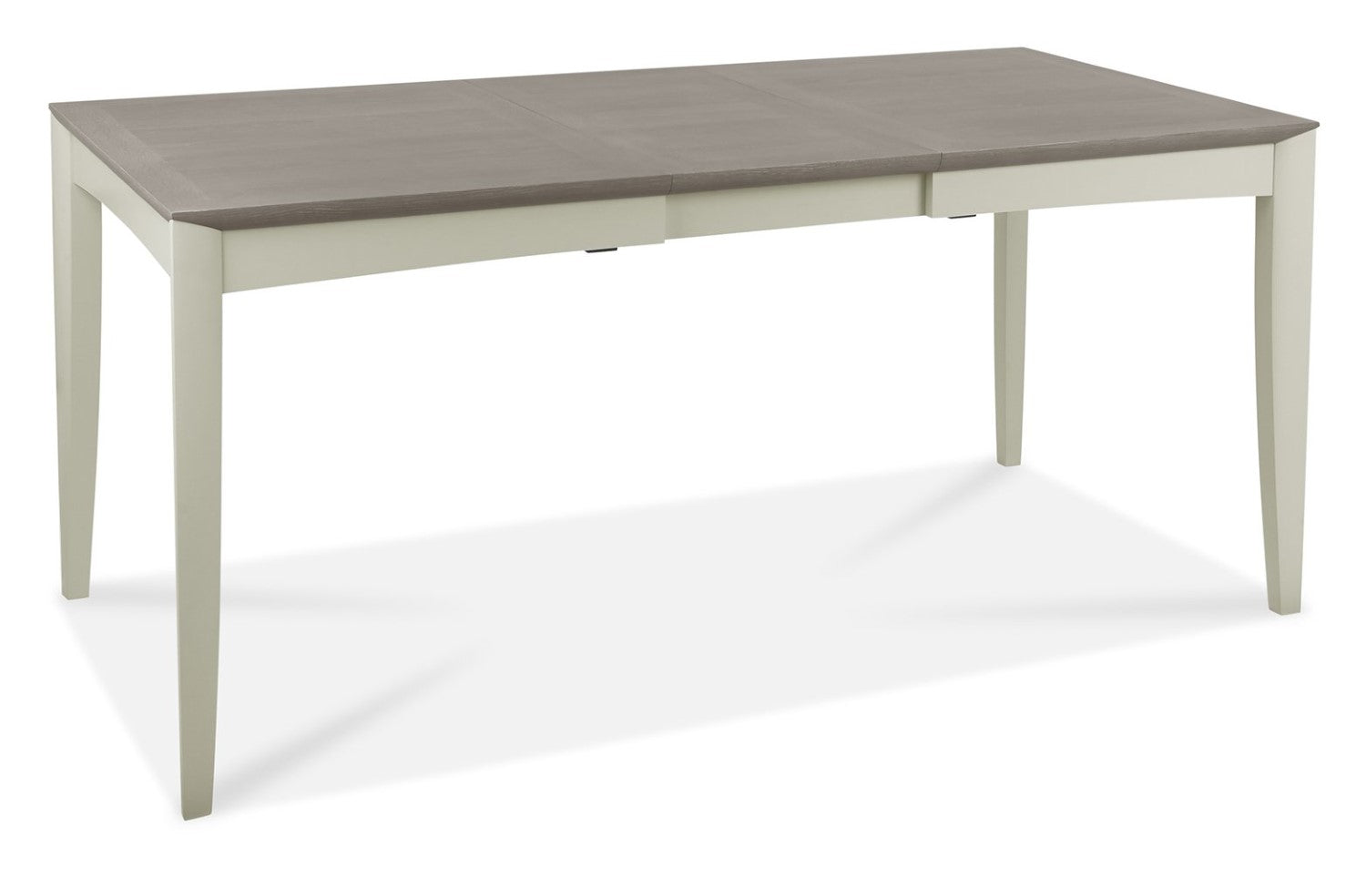 Grey Washed Oak Dining Set 4 Grey Fabric Slat Back Chairs - Home Furniture Interiors