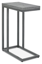 Grey Zinc Top Over Arm Sofa End Table - Home Furniture Interiors