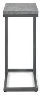 Grey Zinc Top Over Arm Sofa End Table - Home Furniture Interiors