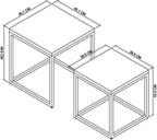 Grey Zinc Top Nest of 2 Tables - Home Furniture Interiors