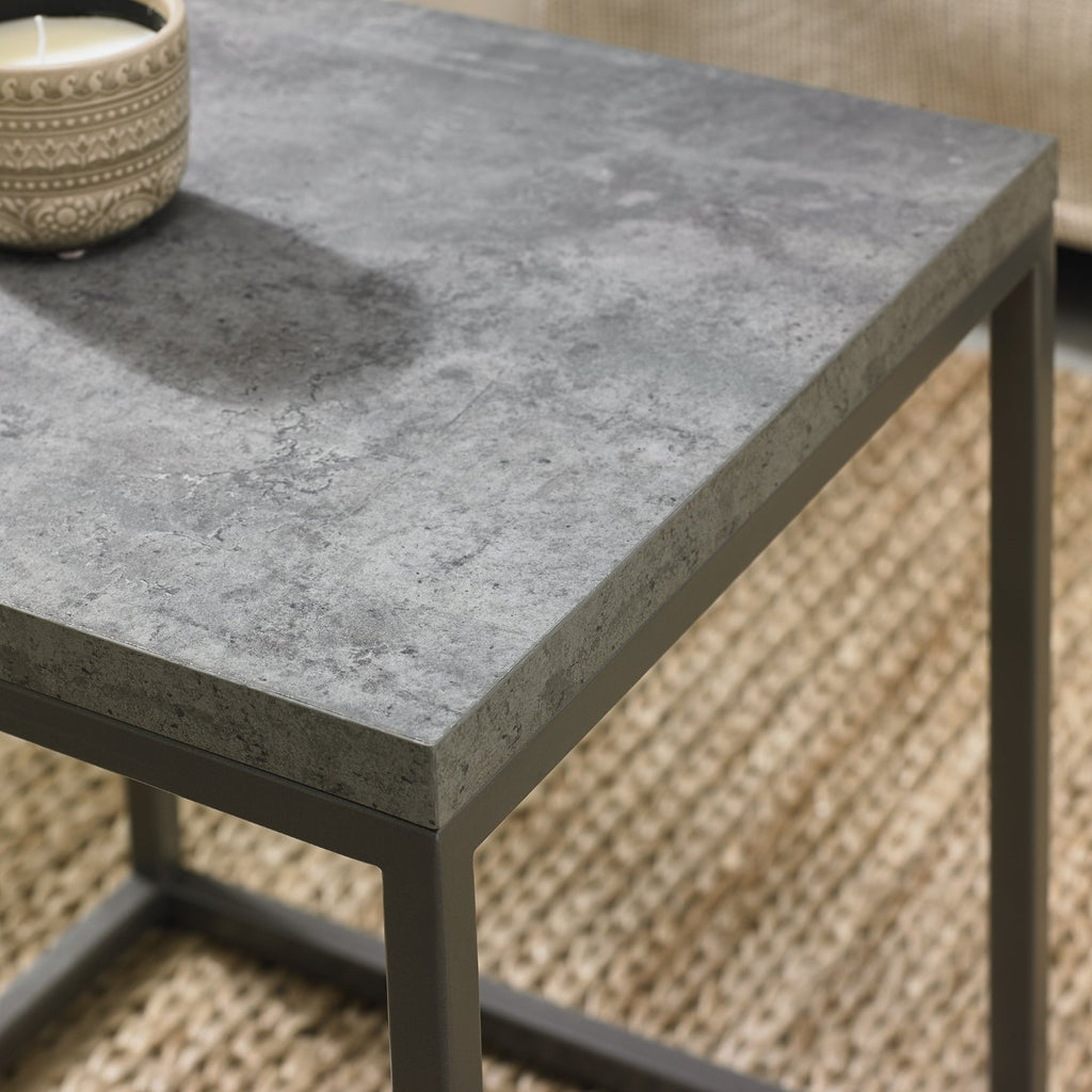 Grey Zinc Top Nest of 2 Tables - Home Furniture Interiors