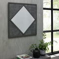 Zinc and Dark Grey Square Wall Mirror