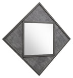 Zinc and Dark Grey Square Wall Mirror - Home Furniture Interiors