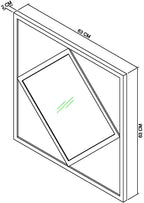 Zinc and Dark Grey Square Wall Mirror - Home Furniture Interiors
