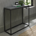 Grey Zinc Console Hall Table Metal Frame