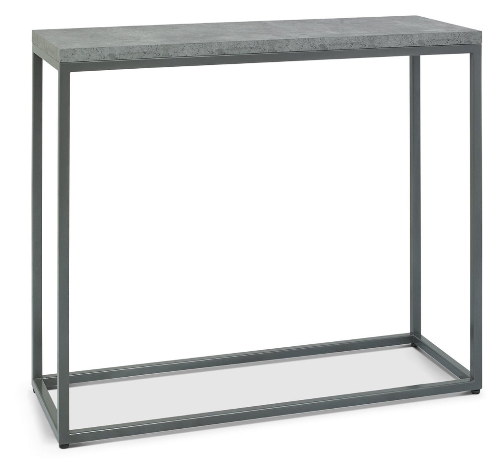 Grey Zinc Console Hall Table Metal Frame - Home Furniture Interiors