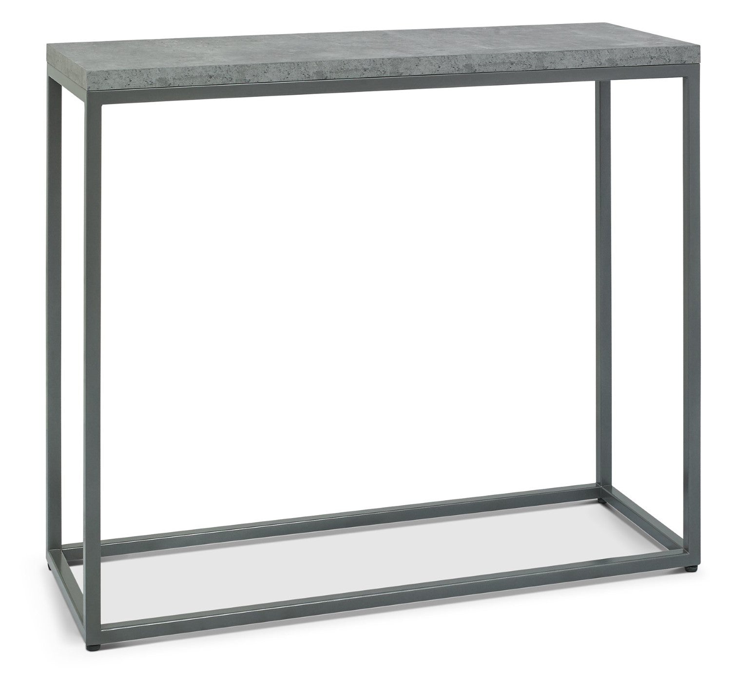 Grey Zinc Console Hall Table Metal Frame - Home Furniture Interiors