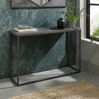 Zinc Metal Dark Grey Large Console Table