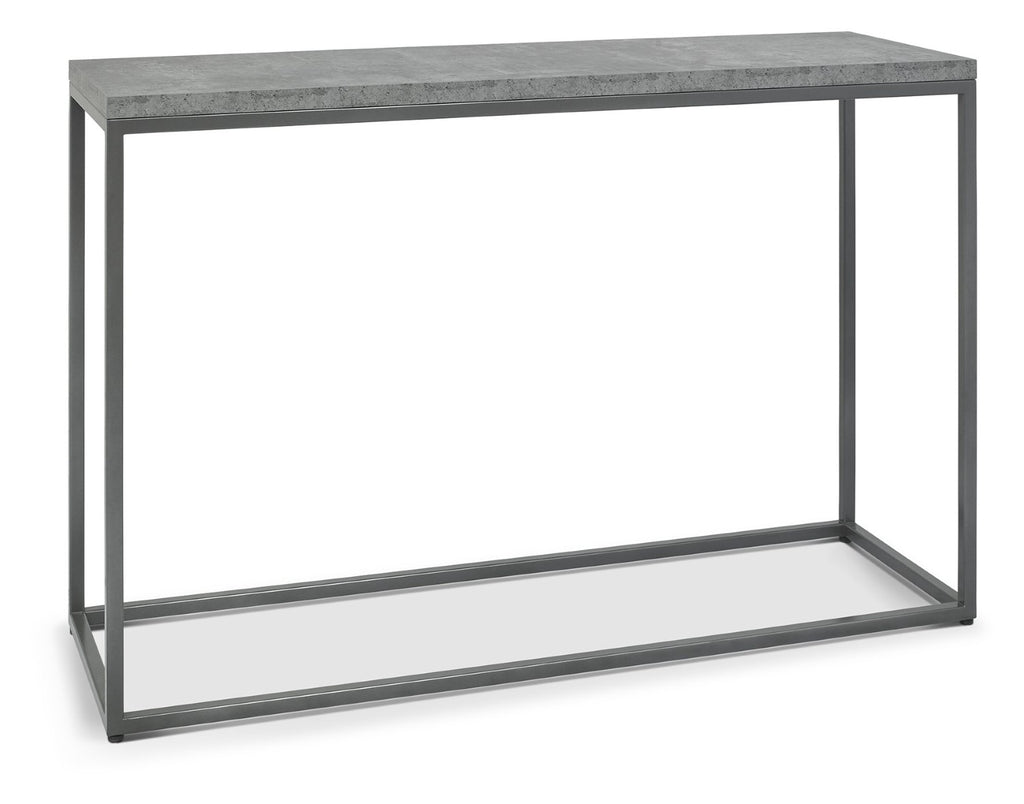 Zinc Metal Dark Grey Large Console Table - Home Furniture Interiors
