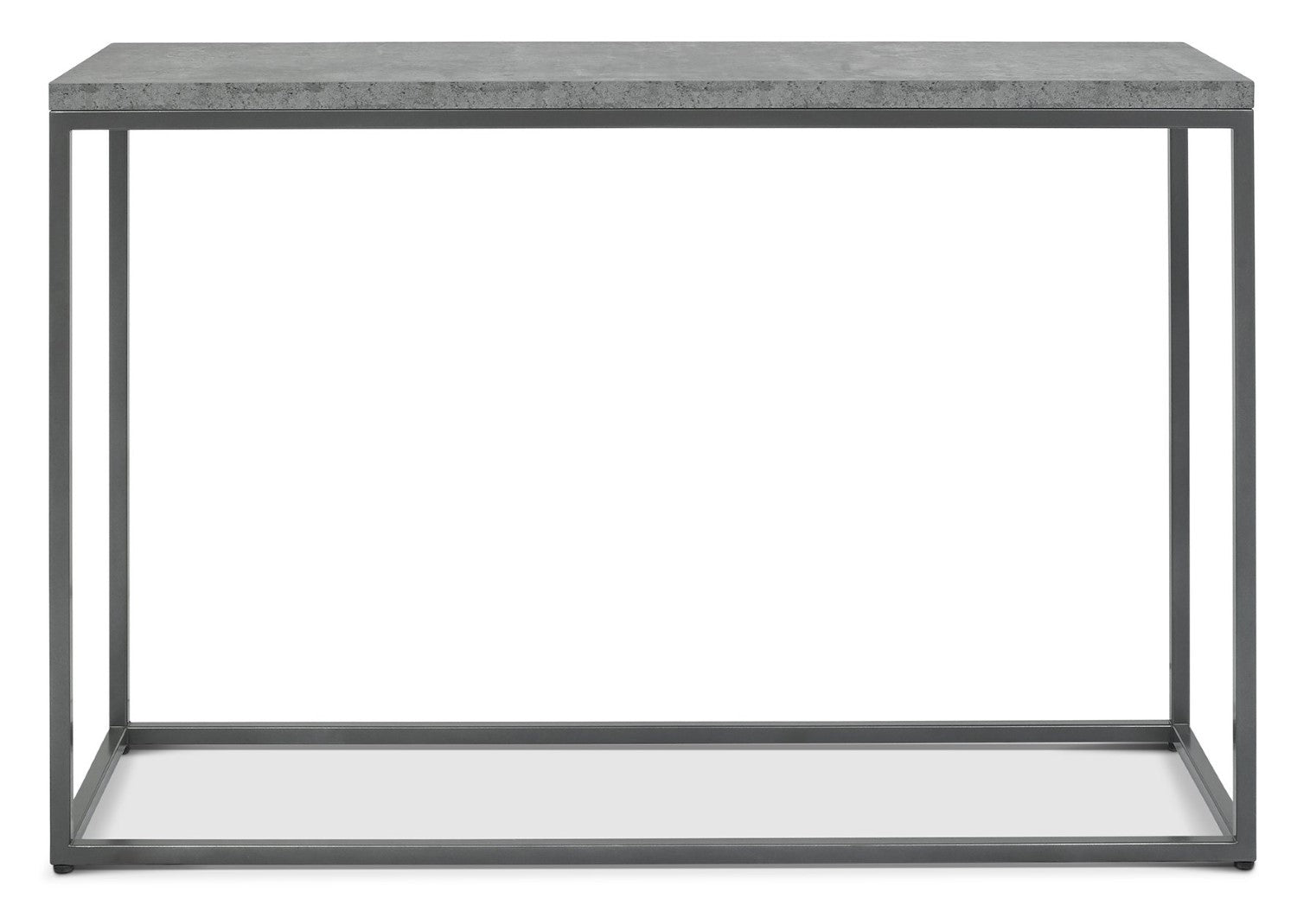 Zinc Metal Dark Grey Large Console Table - Home Furniture Interiors