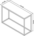 Zinc Metal Dark Grey Large Console Table - Home Furniture Interiors
