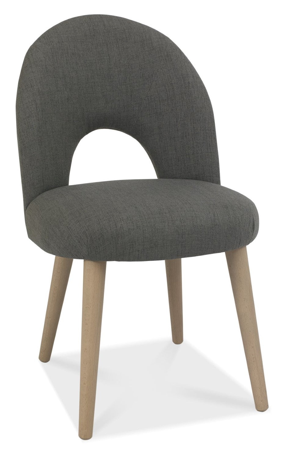 Oak Oval Extending Dining Table Set 6 Grey Fabric Chairs - Home Furniture Interiors