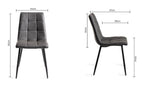 Oak 8 Seater Extending Dining Set 6 Dark Grey Leather Chairs - Home Furniture Interiors