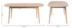 Oak Extending Dining Table Set 6 Grey Velvet Fabric Chairs - Home Furniture Interiors
