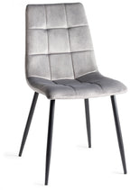 Oak Extending Dining Table Set 6 Grey Velvet Fabric Chairs - Home Furniture Interiors