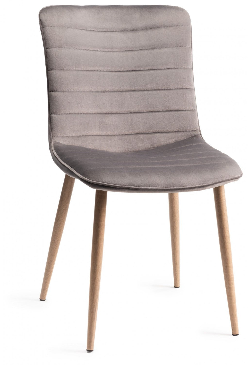 Oak Extending Dining Table Set 6 Grey Velvet Fabric Chairs - Home Furniture Interiors