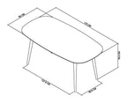 Scandi Oak Large Dining Table Set 6 Grey Fabric Chairs - Home Furniture Interiors