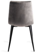Scandi Oak Oval Dining Table Set 6 Grey Velvet Fabric Chairs - Home Furniture Interiors