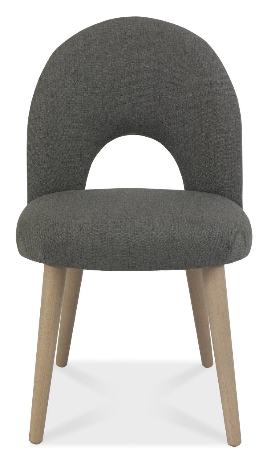 Scandi Oak Small Dining Table Set 4 Grey Fabric Chairs - Home Furniture Interiors
