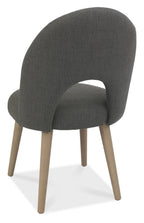 Scandi Oak Small Dining Table Set 4 Grey Fabric Chairs - Home Furniture Interiors