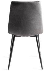 Oak Dining Table Set 4 Grey Leather Chairs - Home Furniture Interiors