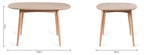Scandi Oak Small Dining Table Set 4 Velvet Fabric Chairs - Home Furniture Interiors