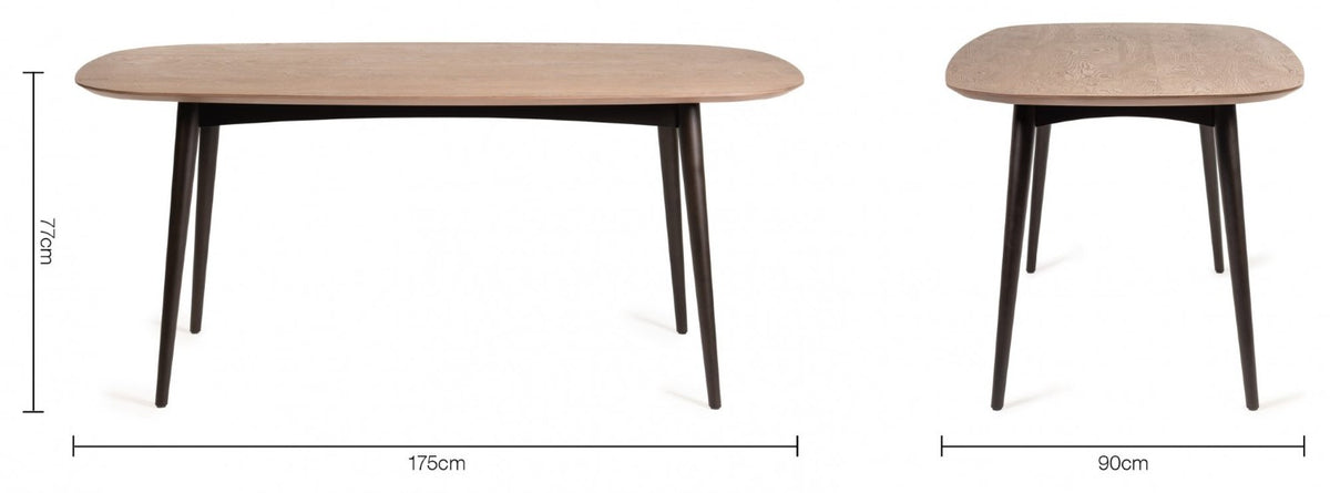 Weathered Oak rectangular dining table with six grey leather chairs from Bentley Designs, part of the table and chair sets collection.