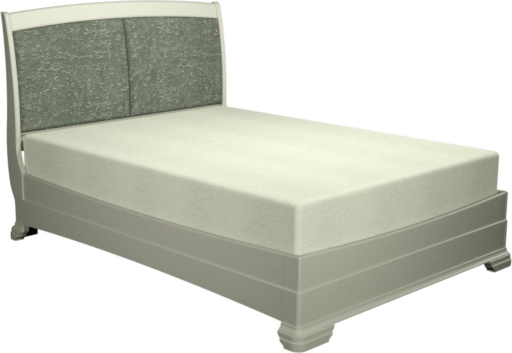 Alora Blue Grey Pearl Velvet Fabric King Bed Frame 150cm