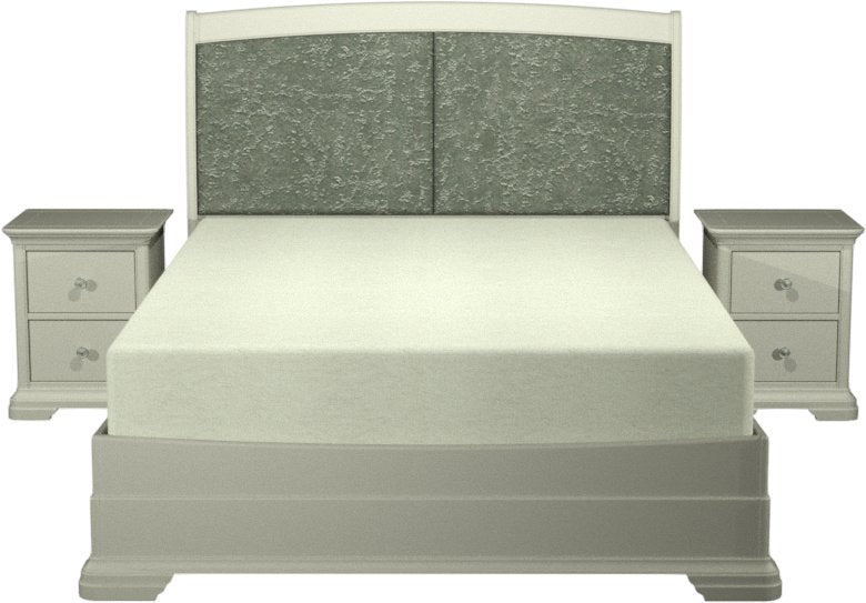 Alora Blue Grey Pearl Velvet Fabric King Bed Frame 150cm - Home Furniture Interiors