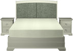 Alora Blue Grey Pearl Velvet Fabric Super King Bed Frame 180cm - Home Furniture Interiors
