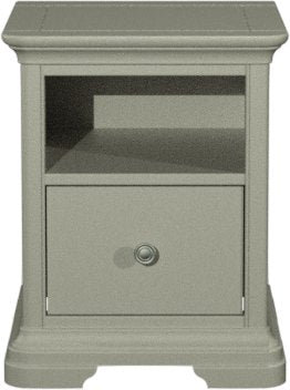 Alora Blue Grey 1 Drawer Bedside Table - Home Furniture Interiors