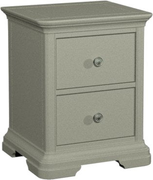 Alora Blue Grey 2 Drawer Bedside Table
