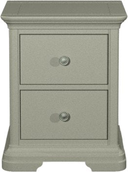 Alora Blue Grey 2 Drawer Bedside Table - Home Furniture Interiors