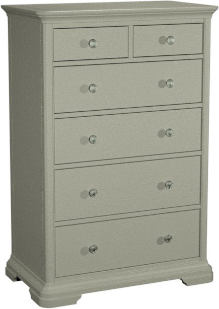 Alora Blue Grey 2+4 Tall Chest of Drawers - Home Furniture Interiors