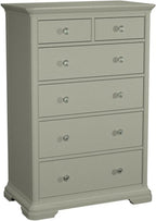 Alora Blue Grey 2+4 Tall Chest of Drawers - Home Furniture Interiors