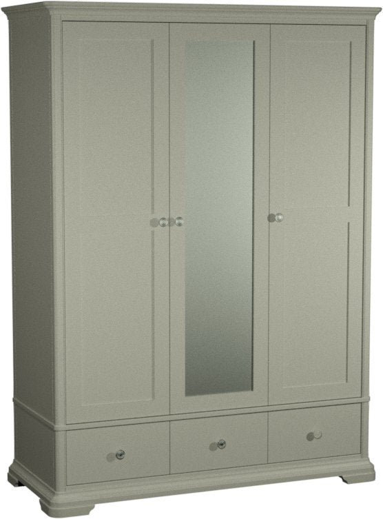 Alora Blue Grey Triple Wardrobe