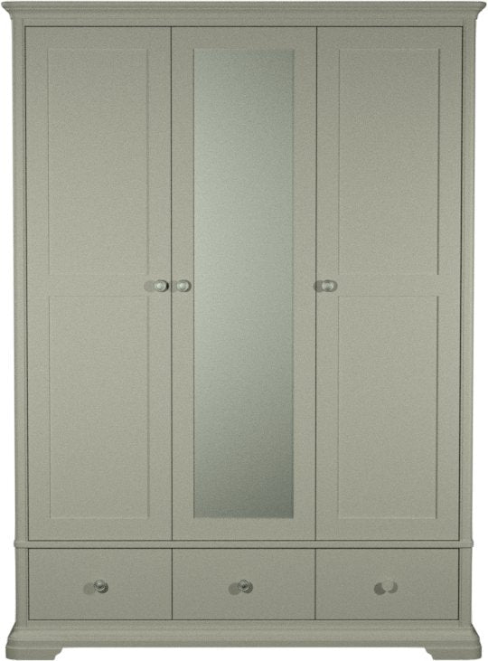 Alora Blue Grey Triple Wardrobe - Home Furniture Interiors
