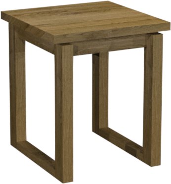 Delta Rustic Oak Lamp Table