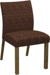 Delta Rustic Oak Upholstered Chair Auburn Fabric (Pair)