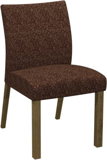 Delta Rustic Oak Upholstered Chair Auburn Fabric (Pair)