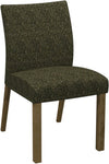 Delta Rustic Oak Upholstered Chair Green Fabric (Pair)